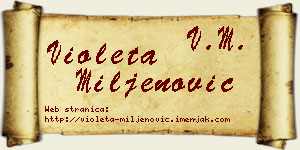 Violeta Miljenović vizit kartica